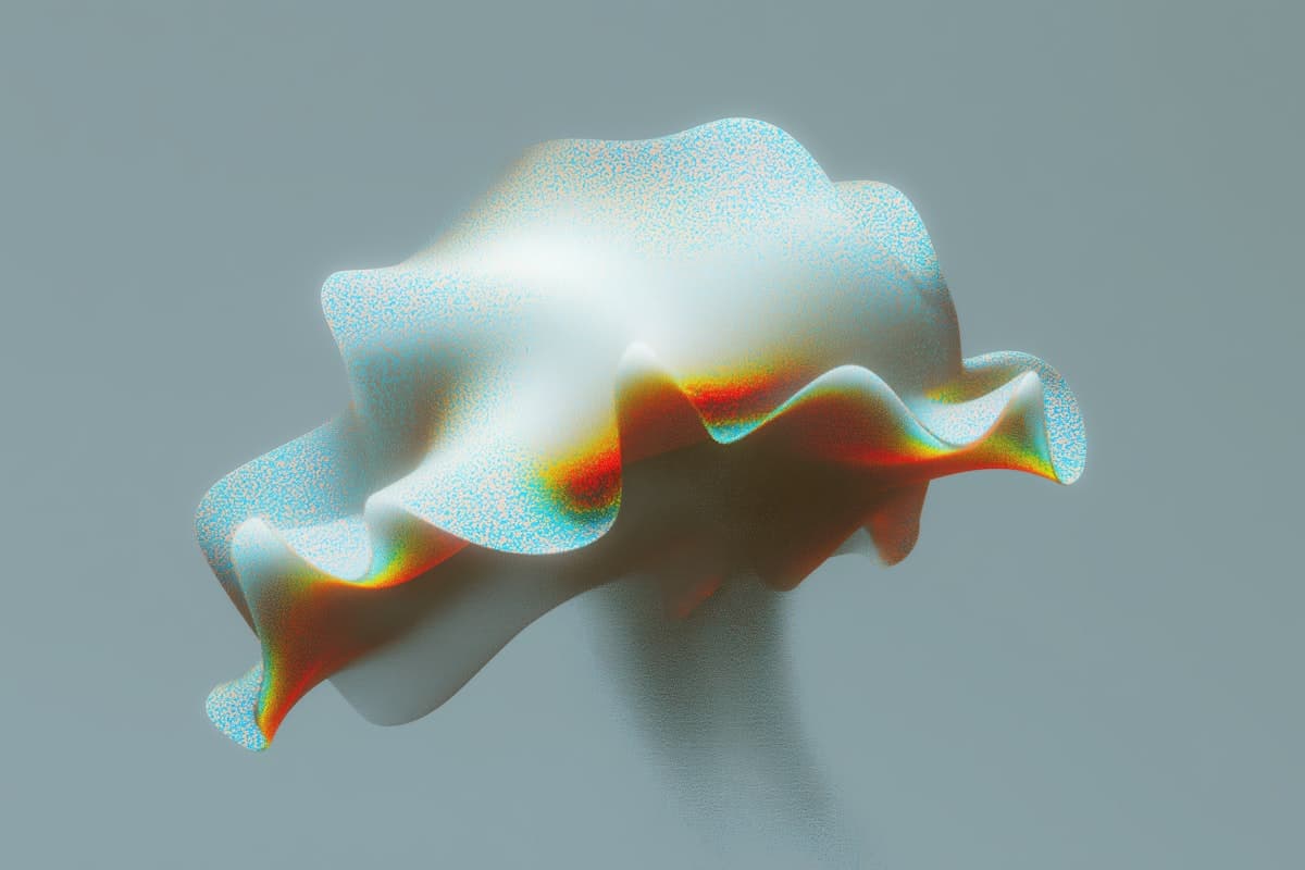 an abstract flowing object