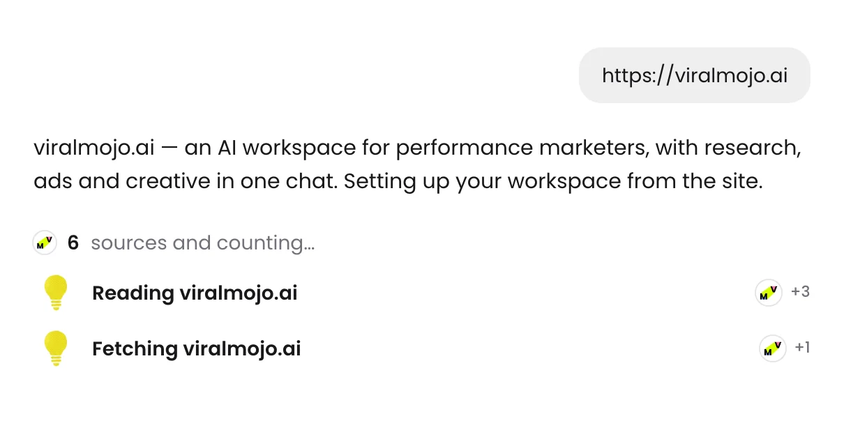 ViralMojo: starting research from a product URL