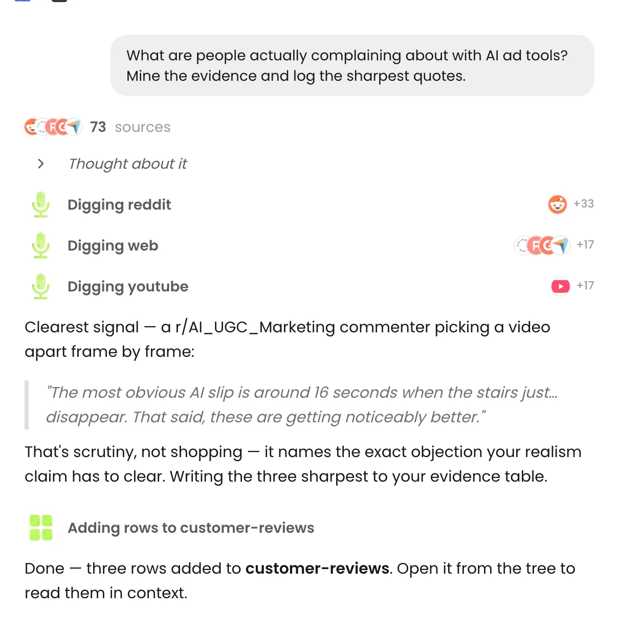ViralMojo: the creator profile derived from the research and the search in progress